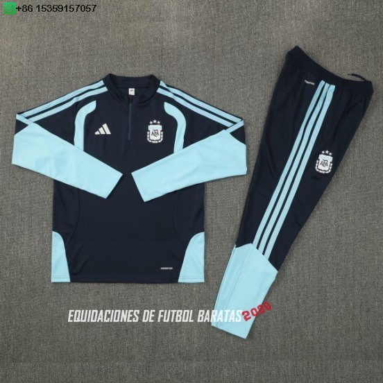 Nuevo Conjunto Completo Sudadera Entrenamiento Argentina 2026 Azul II Marino Baratas