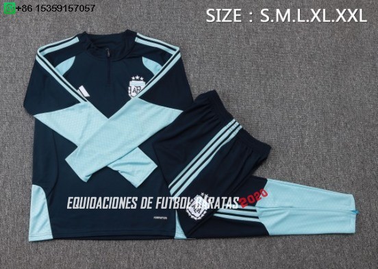 Nuevo Conjunto Completo Sudadera Entrenamiento Argentina 2026 Azul Marino Baratas