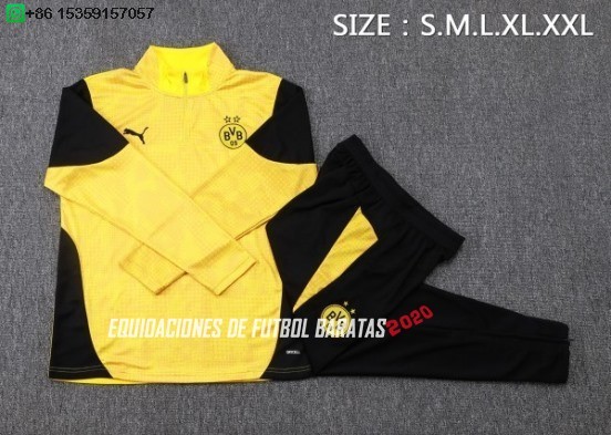 Nuevo Conjunto Completo Sudadera Entrenamiento Borussia Dortmund 25/26 Amarillo Negro Baratas