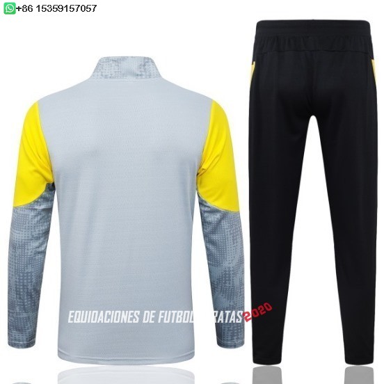 Nuevo Conjunto Completo Sudadera Entrenamiento Borussia Dortmund 25/26 Gris Amarillo Negro Baratas