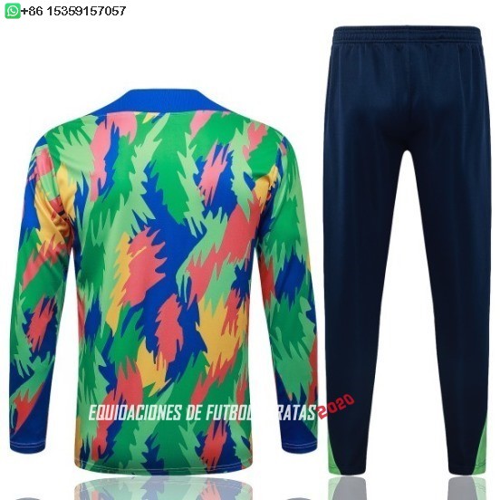 Nuevo Conjunto Completo Sudadera Entrenamiento Brasil 2026 Verde Negro Baratas