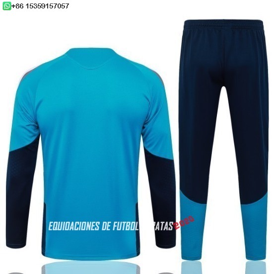 Nuevo Conjunto Completo Sudadera Entrenamiento España 2026 Azul Baratas