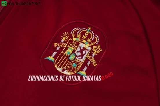 Nuevo Conjunto Completo Sudadera Entrenamiento España 2026 Borgona Baratas