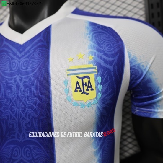 Nuevo Especial Jugadores Camiseta Argentina 2026 Azul IIIII Blanco Baratas