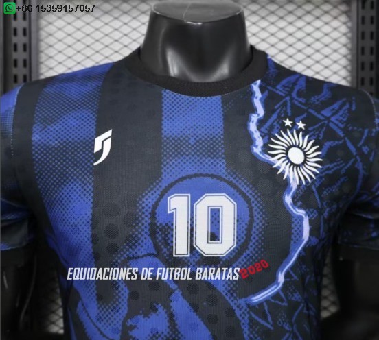 Nuevo Especial Jugadores Camiseta Argentina 2026 Azul Negro Baratas