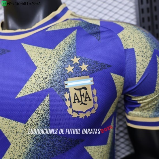 Nuevo Especial Jugadores Camiseta Argentina 2026 Purpura Amarillo Baratas