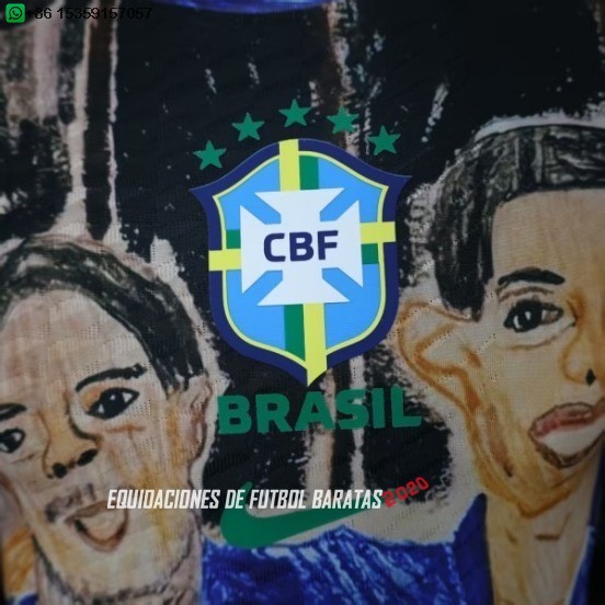 Nuevo Especial Jugadores Camiseta Brasil 2026 Azul Negro Baratas