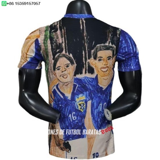 Nuevo Especial Jugadores Camiseta Brasil 2026 Azul Negro Baratas