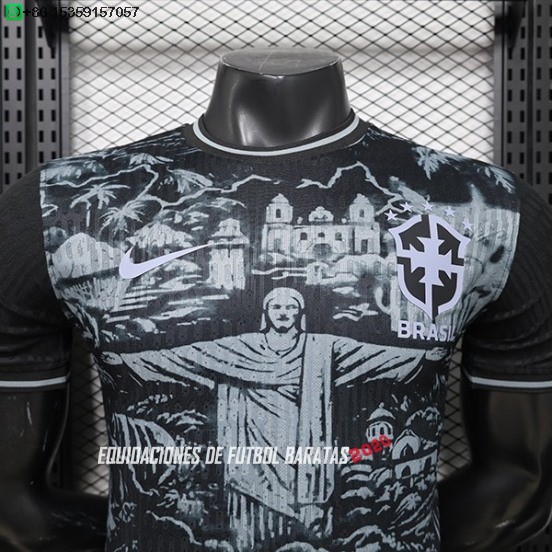 Nuevo Especial Jugadores Camiseta Brasil 2026 Negro Baratas