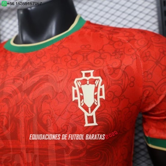 Nuevo Especial Jugadores Camiseta Portugal 2026 Rojo Verde Baratas
