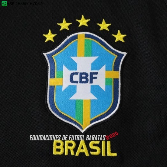 Nuevo Tailandia Especial Camiseta Brasil 2026 Negro Amarillo Baratas