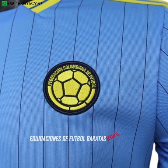 Nuevo Tailandia Especial Camiseta Colombia 2026 Azul Amarillo Baratas