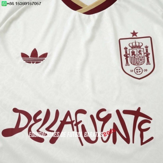 Nuevo Tailandia Especial Camiseta España 2026 Amarillo Blanco Baratas
