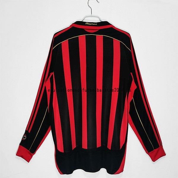 Nuevo Camiseta 1ª Liga Manga Larga AC Milan Retro 2006/2007 Baratas