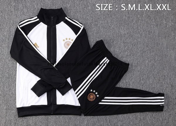 Nuevo Conjunto Completo Ropa Deportiva Con Cremallera Larga Alemania 2022 Blanco Negro Baratas