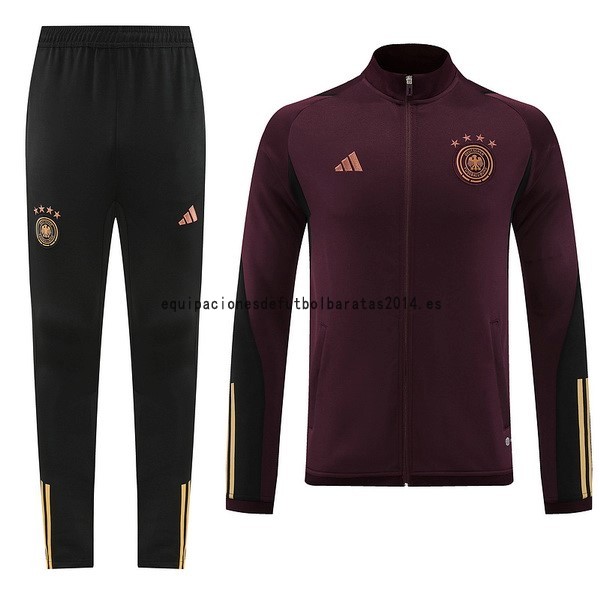 Nuevo Conjunto Completo Ropa Deportiva Con Cremallera Larga Alemania 2022 Borgona Baratas