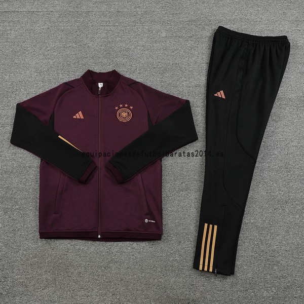 Nuevo Conjunto Completo Ropa Deportiva Con Cremallera Larga Alemania 2022 Borgona Baratas