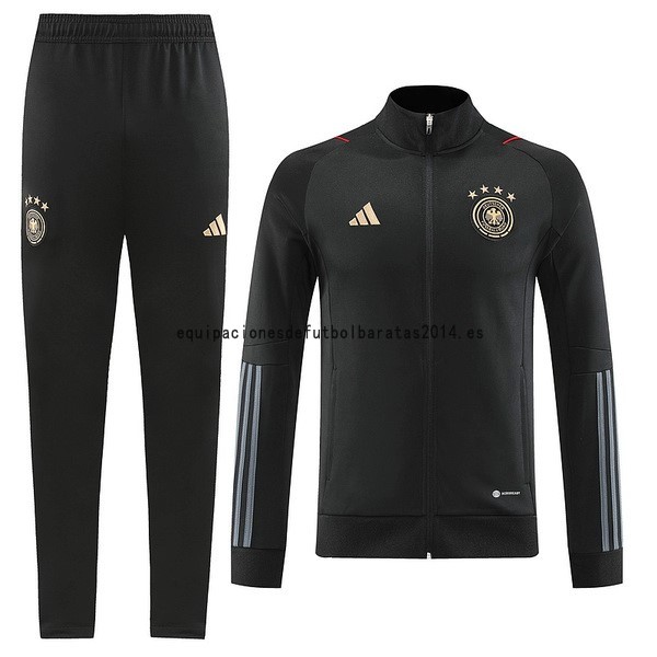 Nuevo Conjunto Completo Ropa Deportiva Con Cremallera Larga Alemania 2022 Negro Baratas