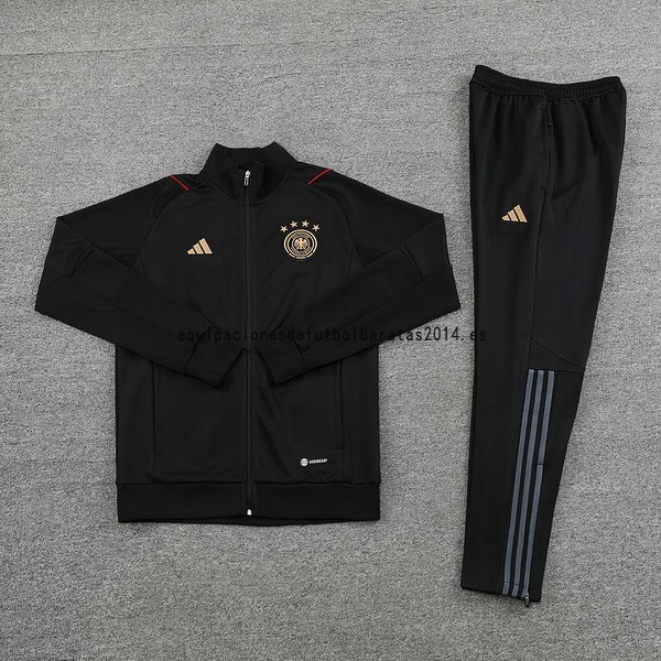 Nuevo Conjunto Completo Ropa Deportiva Con Cremallera Larga Alemania 2022 Negro Baratas