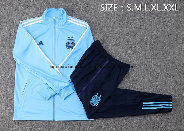 Nuevo Conjunto Completo Ropa Deportiva Con Cremallera Larga Argentina 2022 Azul Baratas