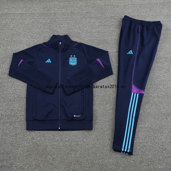Nuevo Conjunto Completo Ropa Deportiva Con Cremallera Larga Argentina 2022 Azul Marino Baratas