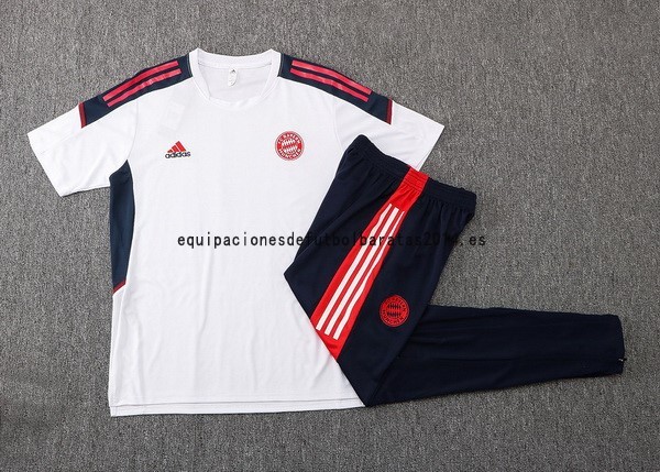 Nuevo Entrenamiento Conjunto Completo Bayern Múnich 22/23 Blanco Rojo Negro Baratas
