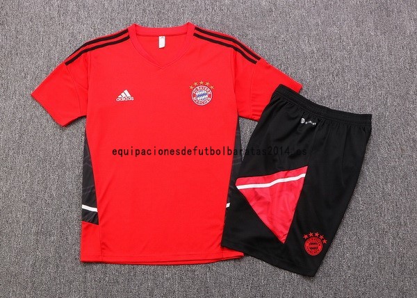 Nuevo Entrenamiento Conjunto Completo Bayern Múnich 22/23 Rojo II Negro Baratas