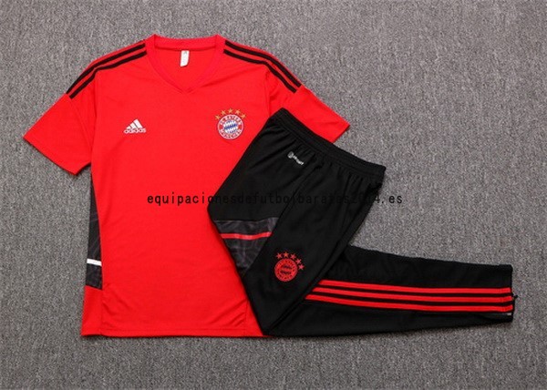 Nuevo Entrenamiento Conjunto Completo Bayern Múnich 22/23 Rojo Negro Azul Baratas