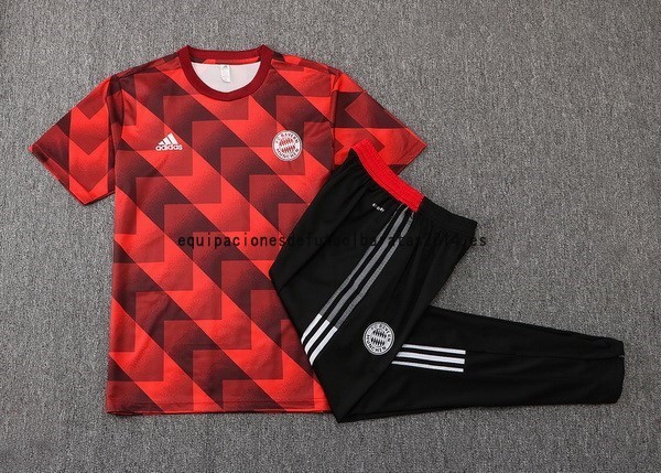 Nuevo Entrenamiento Conjunto Completo Bayern Múnich 22/23 Rojo Negro Baratas