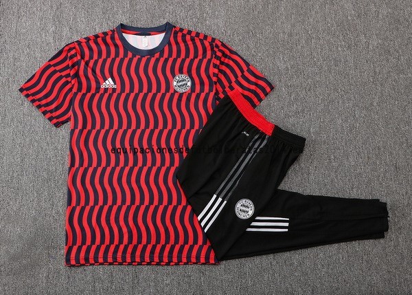 Nuevo Entrenamiento Conjunto Completo Bayern Múnich 22/23 Rojo Negro Blanco Baratas