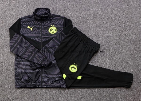 Nuevo Chaqueta Borussia Dortmund 22/23 Negro Amarillo Gris Baratas