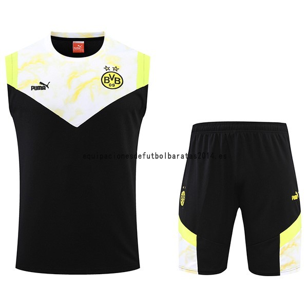 Nuevo Entrenamiento Sin Mangas Conjunto Completo Borussia Dortmund 22/23 Amarillo Negro Baratas