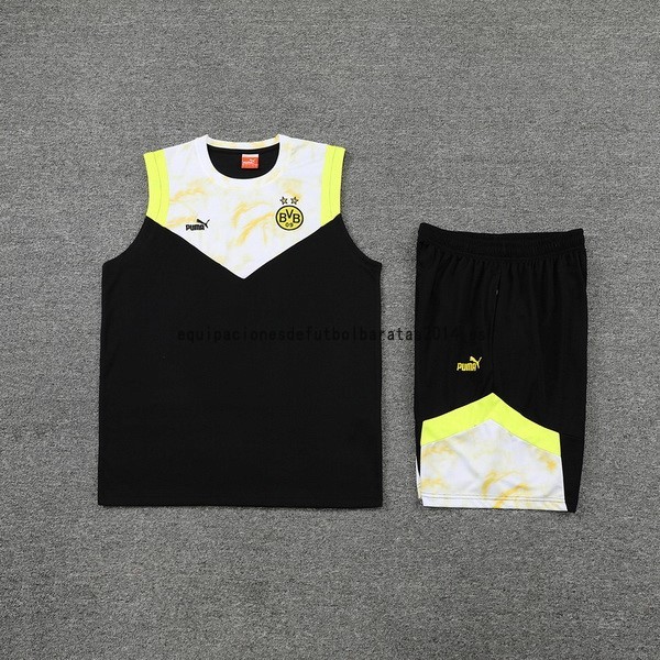 Nuevo Entrenamiento Sin Mangas Conjunto Completo Borussia Dortmund 22/23 Amarillo Negro Baratas