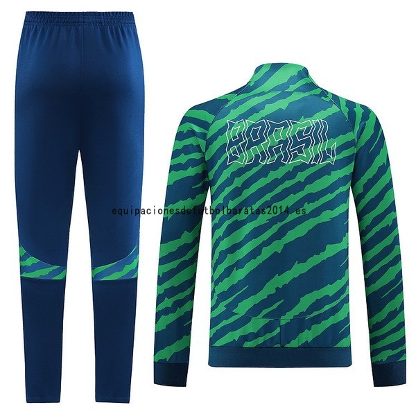 Nuevo Conjunto Completo Ropa Deportiva Con Cremallera Larga Brasil 2022 Verde Baratas