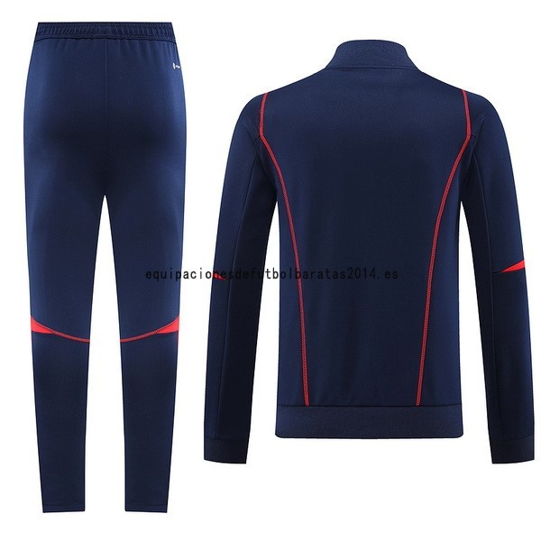 Nuevo Conjunto Completo Ropa Deportiva Con Cremallera Larga España 2022 Azul Marino Baratas
