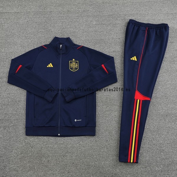 Nuevo Conjunto Completo Ropa Deportiva Con Cremallera Larga España 2022 Azul Marino Baratas