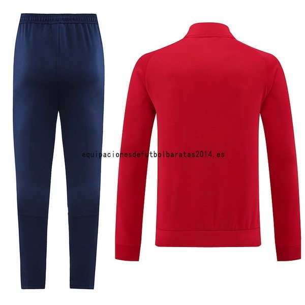 Nuevo Conjunto Completo Ropa Deportiva Con Cremallera Larga España 2022 Rojo Azul Baratas