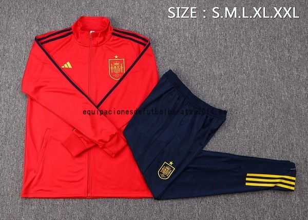 Nuevo Conjunto Completo Ropa Deportiva Con Cremallera Larga España 2022 Rojo I Azul Baratas