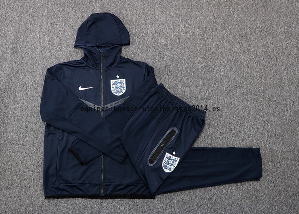 Nuevo Chaqueta Con Capucha Inglaterra 2022 Azul Marino Baratas
