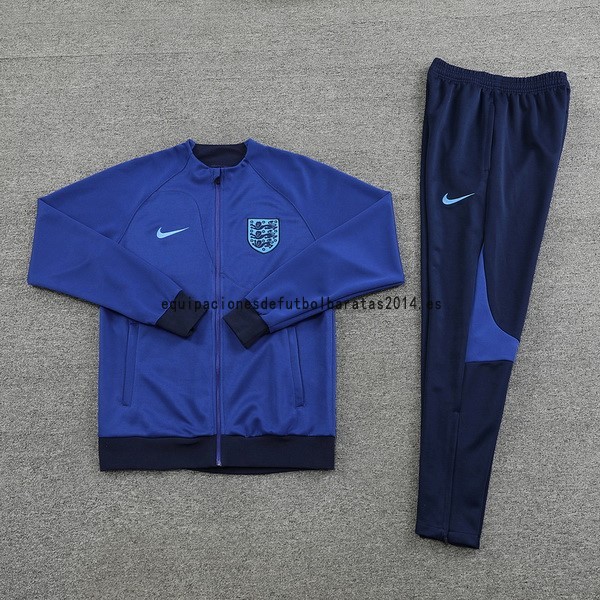 Nuevo Conjunto Completo Ropa Deportiva Con Cremallera Larga Inglaterra 2022 I Azul Baratas