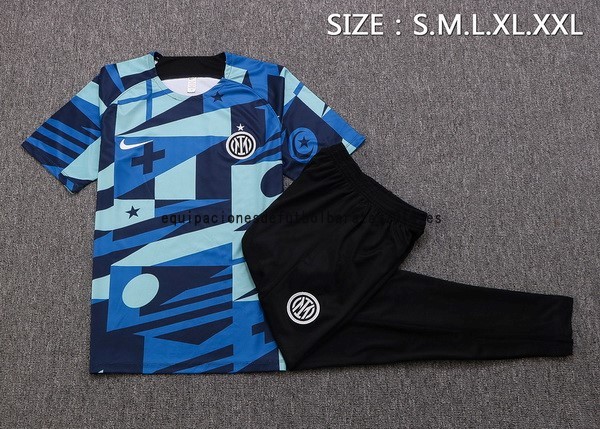 Nuevo Entrenamiento Conjunto Completo Inter Milán 2022 2023 Azul Negro Baratas