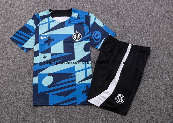 Nuevo Entrenamiento Conjunto Completo Inter Milán 22/23 Azul Verde Negro Baratas