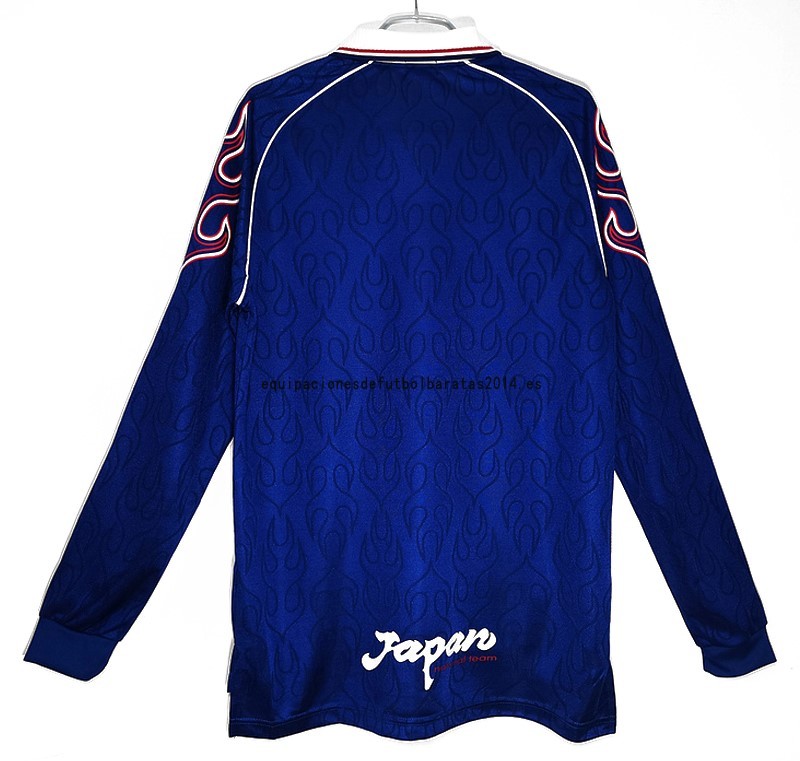 Nuevo 1ª Manga Larga Camiseta Japón Retro 1998 Azul Baratas