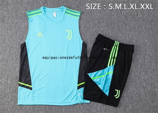 Nuevo Entrenamiento Sin Mangas Conjunto Completo Juventus 2022 2023 Verde Negro Baratas