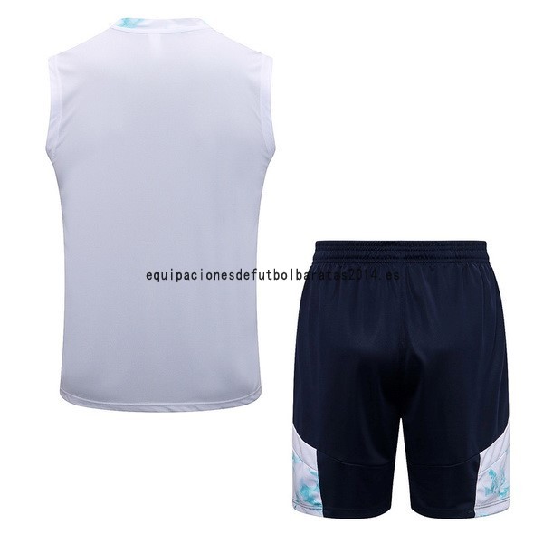 Nuevo Entrenamiento Sin Mangas Conjunto Completo Manchester City 2022 2023 Blanco Azul Baratas