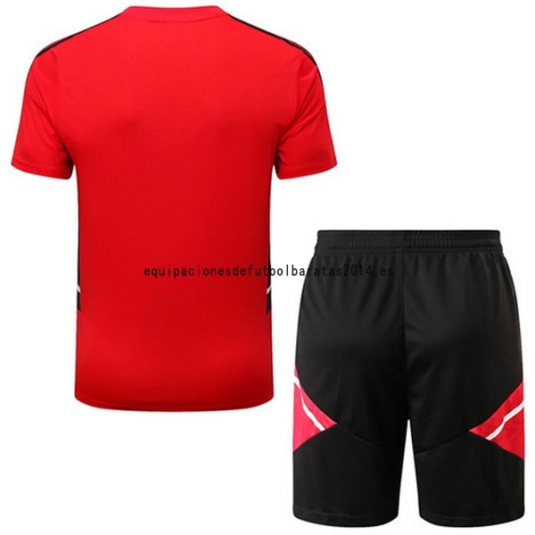 Nuevo Entrenamiento Conjunto Completo Manchester United 22/23 Rojo II Negro Baratas