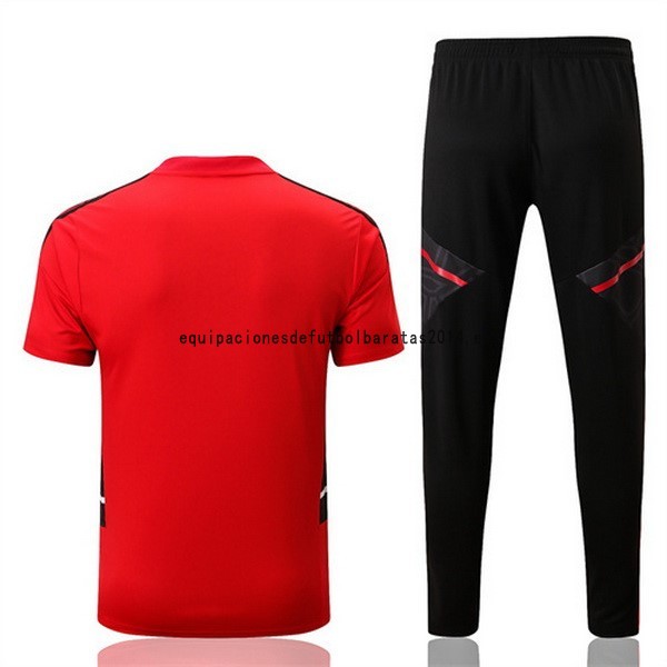 Nuevo Entrenamiento Conjunto Completo Manchester United 22/23 Rojo I Negro Baratas