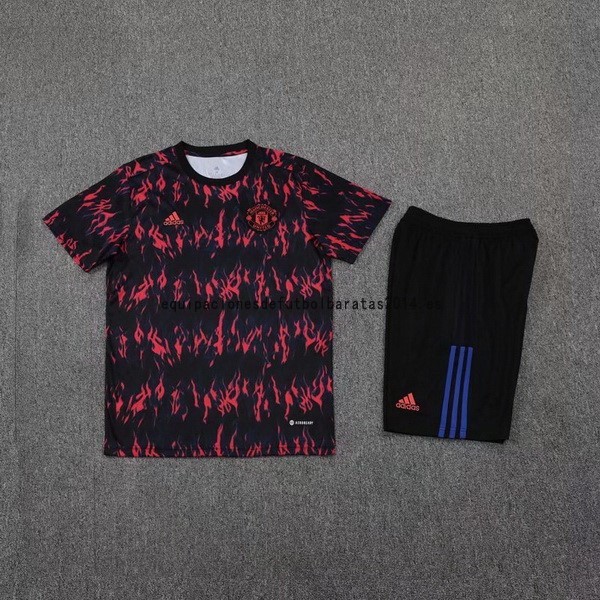 Nuevo Entrenamiento Conjunto Completo Manchester United 22/23 Rojo I Negro Baratas