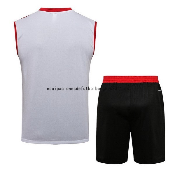 Nuevo Entrenamiento Sin Mangas Conjunto Completo Manchester United 21/22 Blanco Negro Baratas
