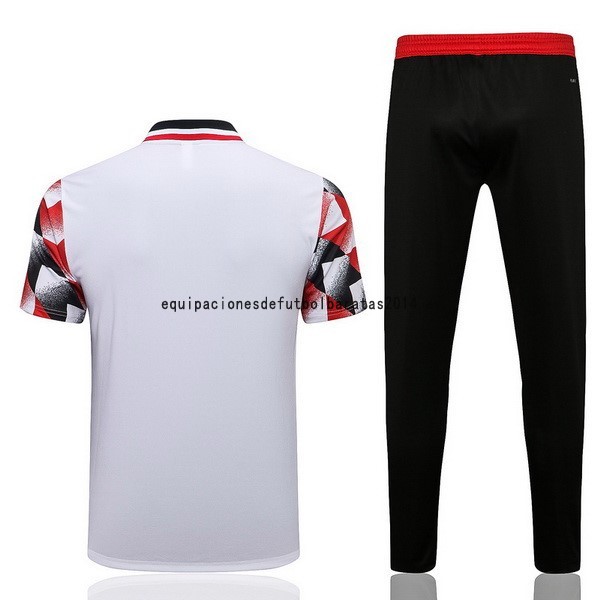 Nuevo Conjunto Completo Polo Manchester United 22/23 Rojo Blanco Negro Baratas